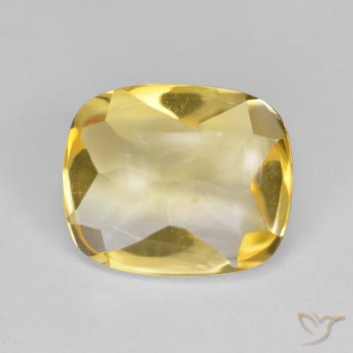 4.80ct Natürlicher Helles Gold Citrin, Kissen, Transparent
