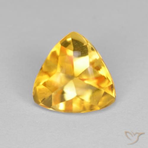 1.72ct Natürlicher Mittleres Gold Citrin, Trillion, Transparent