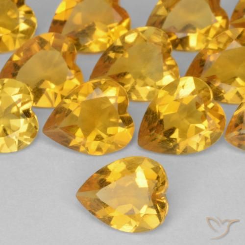 9,17 ctw natürlicher Mittelgold Citrin, Herz, VS