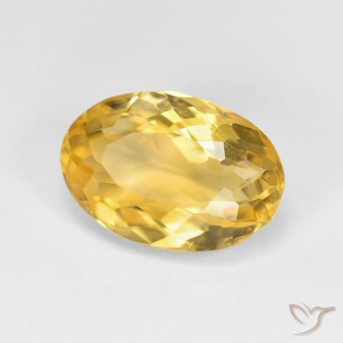 9,17 ctw natürlicher Golden Citrin, Oval, VS