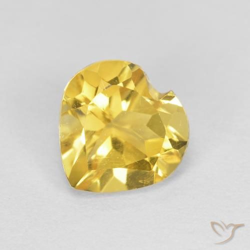 0.79ct Natürlicher Toskana Gelb Citrin, Herz, VVS-VS