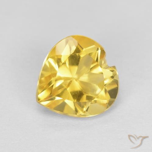 0.78ct Natürlicher Toskana Gelb Citrin, Herz, VVS-VS