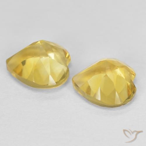 1.37 ct natürliche Mittelgelb Citrin-Edelsteine, Herz, VVS-VS