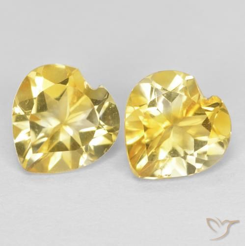 1.32ctw Natürlicher Hell Gold Citrin, Herz, VVS-VS