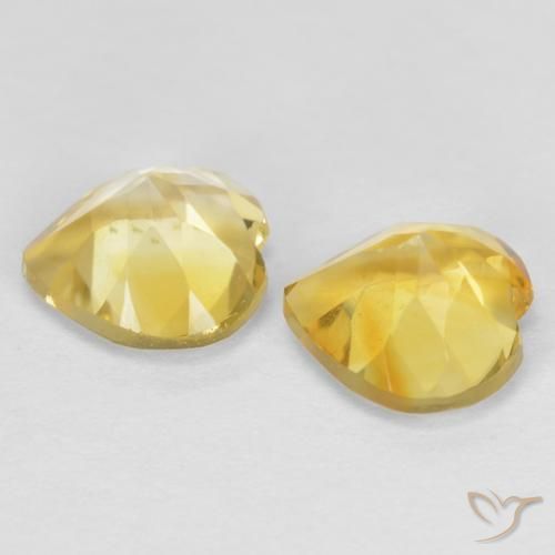 1.32 ct natürliche Hell Gold Citrin-Edelsteine, Herz, VVS-VS