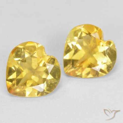 1.15 ct natürliche Mittelgelb Citrin-Edelsteine, Herz, VVS-VS