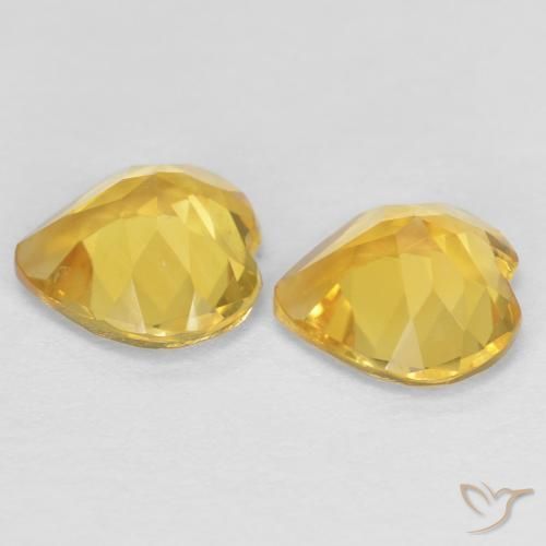 1.15 ct natürliche Mittelgelb Citrin-Edelsteine, Herz, VVS-VS