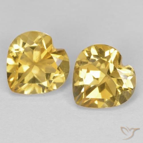 1.33 ct natürliche Mittelgold Citrin-Edelsteine, Herz, VVS-VS