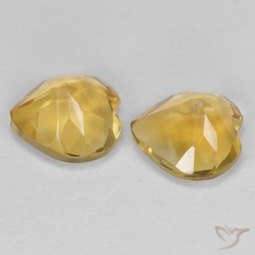 1.33 ct natürliche Mittelgold Citrin-Edelsteine, Herz, VVS-VS