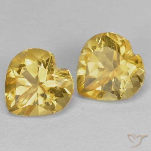 1.52 ct natürliche Golden Citrin-Edelsteine, Herz, VVS-VS