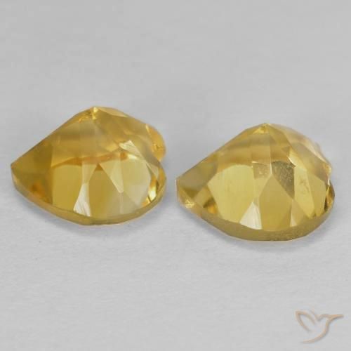 1.52 ct natürliche Golden Citrin-Edelsteine, Herz, VVS-VS