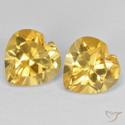 1.58ctw Natürlicher Golden Citrin, Herz, VVS-VS