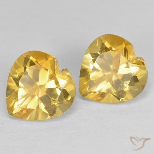 1.58 ct natürliche Golden Citrin-Edelsteine, Herz, VVS-VS