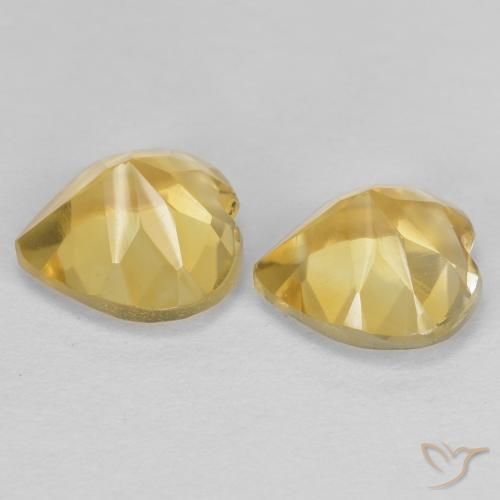 1.58 ct natürliche Golden Citrin-Edelsteine, Herz, VVS-VS