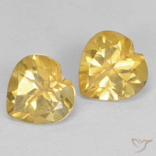 1.40 ct natürliche Golden Citrin-Edelsteine, Herz, VVS-VS
