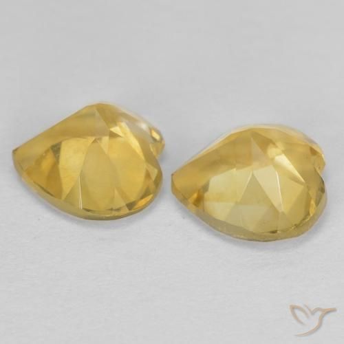1.40 ct natürliche Golden Citrin-Edelsteine, Herz, VVS-VS