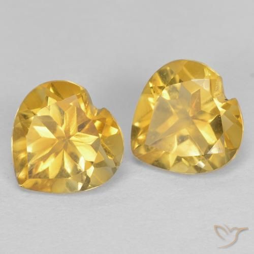 1.37ctw Natürlicher Golden Citrin, Herz, VVS-VS