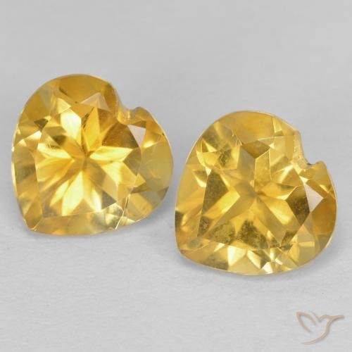1.37 ct natürliche Golden Citrin-Edelsteine, Herz, VVS-VS