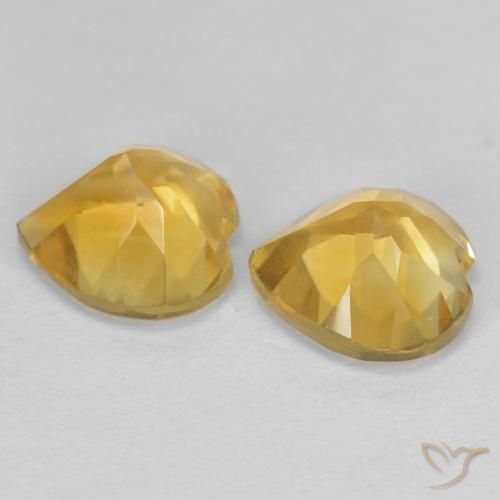 1.37 ct natürliche Golden Citrin-Edelsteine, Herz, VVS-VS