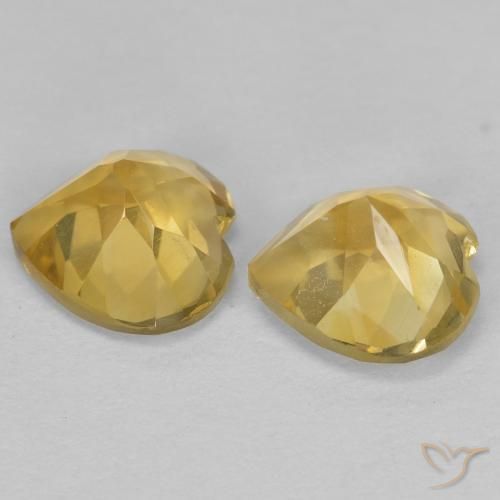 1.47 ct natürliche Tiefes Gold Citrin-Edelsteine, Herz, VVS-VS