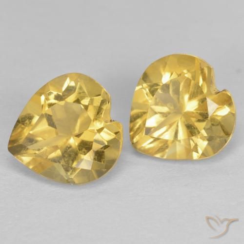 1.53 ct natürliche Golden Citrin-Edelsteine, Herz, VVS-VS