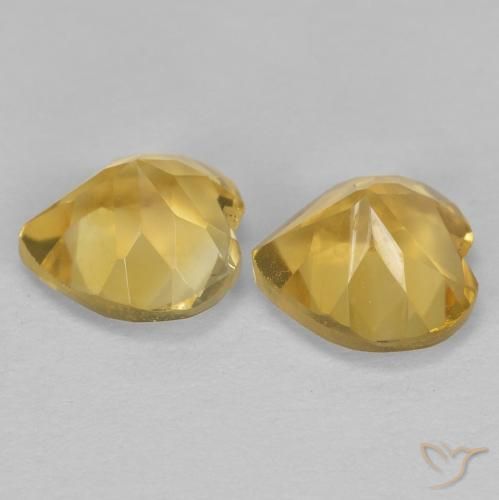 1.53 ct natürliche Golden Citrin-Edelsteine, Herz, VVS-VS