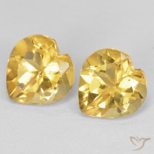 1.54 ct natürliche gold-orange Citrin-Edelsteine, Herz, VVS-VS