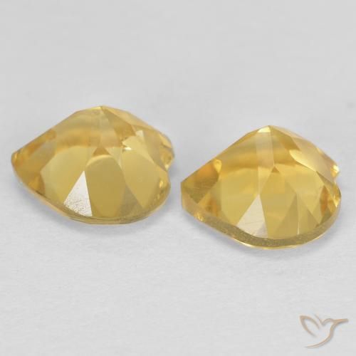 1.54 ct natürliche gold-orange Citrin-Edelsteine, Herz, VVS-VS