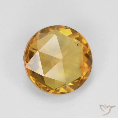 9,17 ctw natürlicher gold-orange Citrin, Runden, VVS