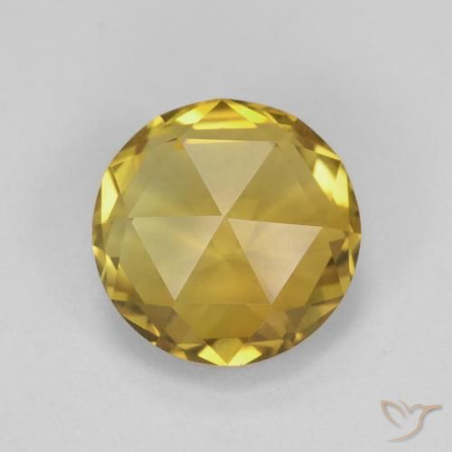 1.77ct Natürlicher Gold-Orange Citrin, Runden, VVS