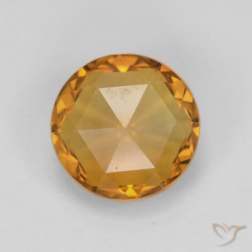 1.91ct Natürlicher Mittelorange Citrin, Runden, VVS