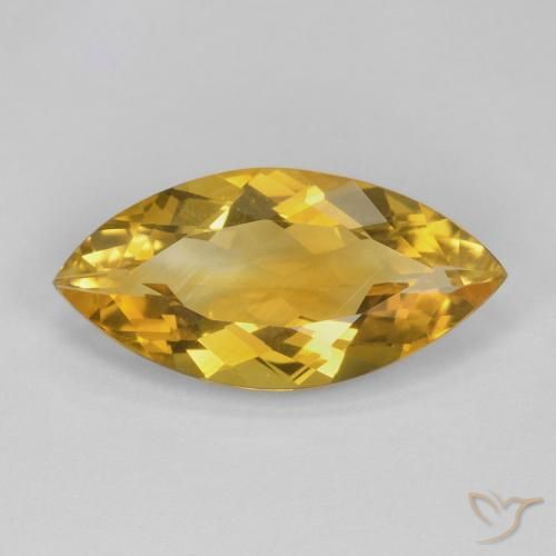 5.63ct Natürlicher gold-orange Citrin, Marquise, VVS-VS