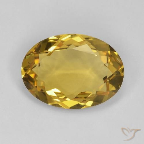 5.41ct Natürlicher Gold-Orange Citrin, Oval, VS
