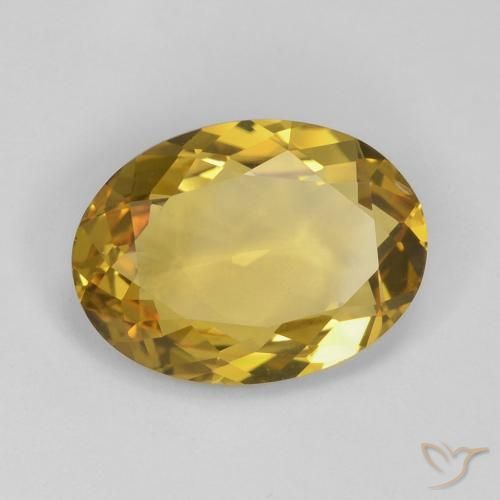 9,17 ctw natürlicher Gold-Orange Citrin, Oval, VS