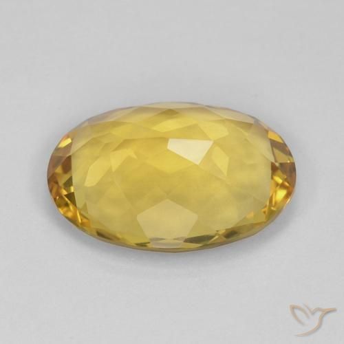 9,17 ctw natürlicher Gold-Orange Citrin, Oval, VS