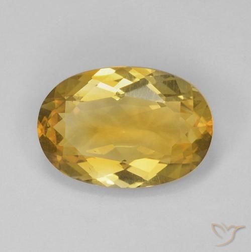 3.80ct Natürlicher Mittleres Gold Citrin, Oval, VVS