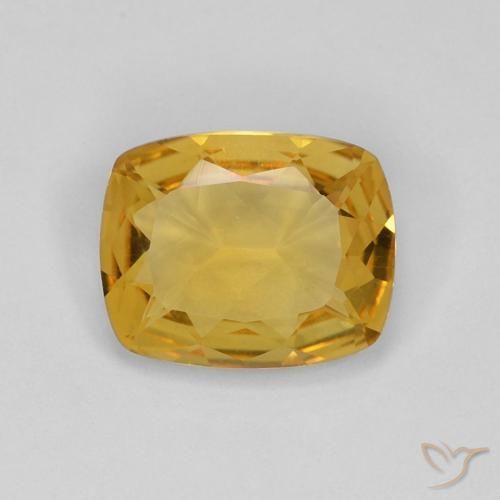 2.18ct Natürlicher gold-orange Citrin, Kissen, VVS