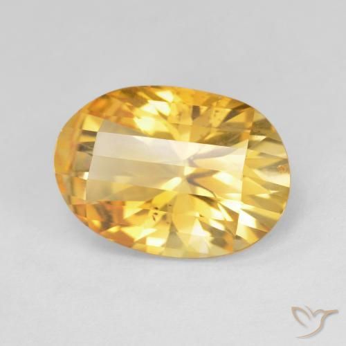 9,17 ctw natürlicher Mittel-Dunkelgold Citrin, Oval, VVS-VS