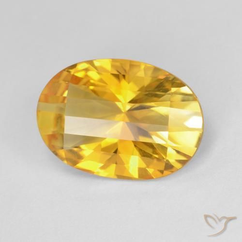 9,17 ctw natürlicher Tiefes Goldorange Citrin, Oval, VVS-VS