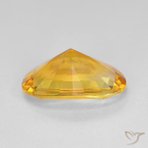 9,17 ctw natürlicher Tiefes Goldorange Citrin, Oval, VVS-VS