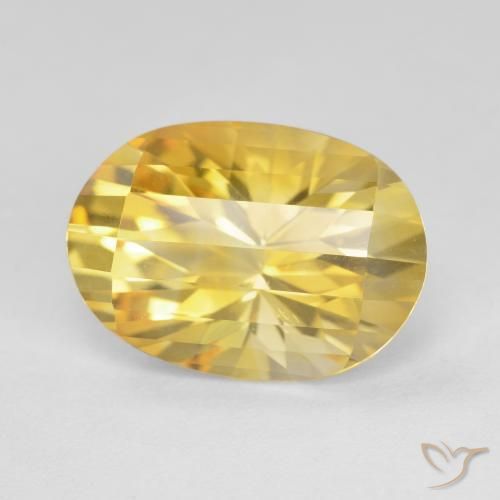 9,17 ctw natürlicher Golden Citrin, Oval, VVS