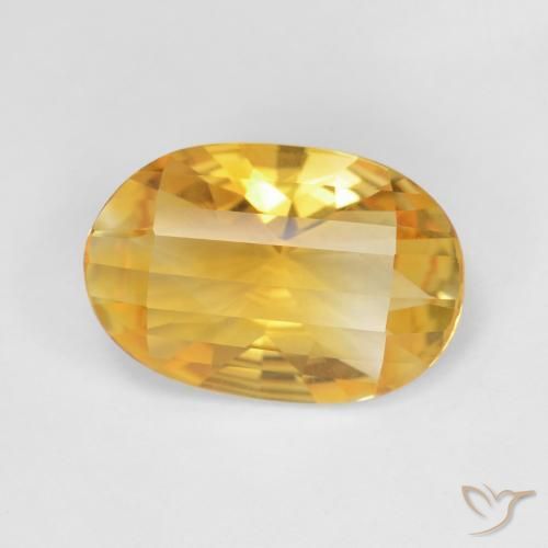 4.20ct Natürlicher Helles Gold Citrin, Oval, VVS