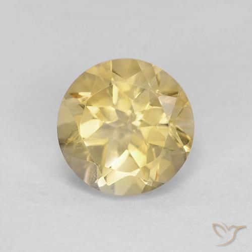1.39ct Natürlicher Mittelgelb Citrin, Runden, VVS