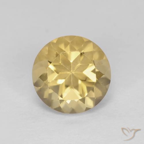 1.38ct Natürlicher Mittelgelb Citrin, Runden, VVS