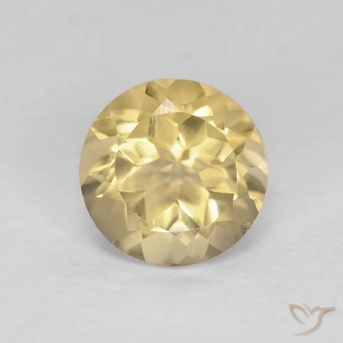 1.35ct Natürlicher Warmes Gelb Citrin, Runden, VVS