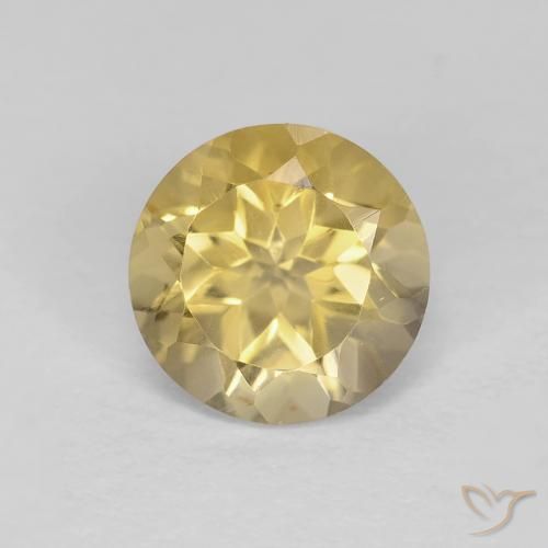 1.32ct Natürlicher Mittelgelb Citrin, Runden, VVS