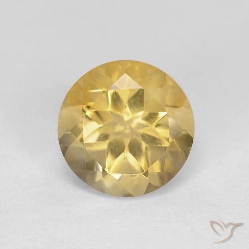 1.32ct Natürlicher Mittelgelb Citrin, Runden, VVS