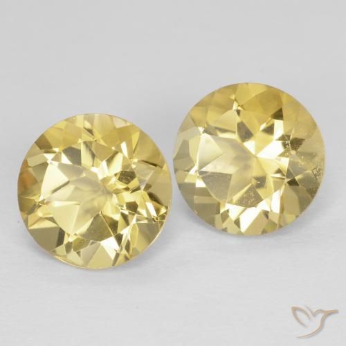 2.37 ct natürliche Helles Erdgelb Citrin-Edelsteine, Runden, VVS-VS
