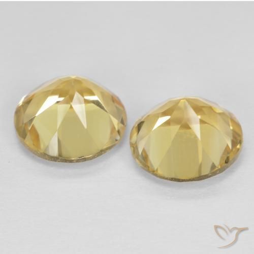 2.37 ct natürliche Helles Erdgelb Citrin-Edelsteine, Runden, VVS-VS
