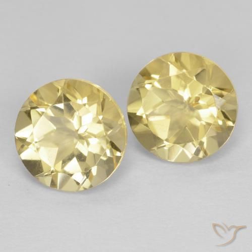 2.53 ct natürliche hellgelb Citrin-Edelsteine, Runden, VVS-VS